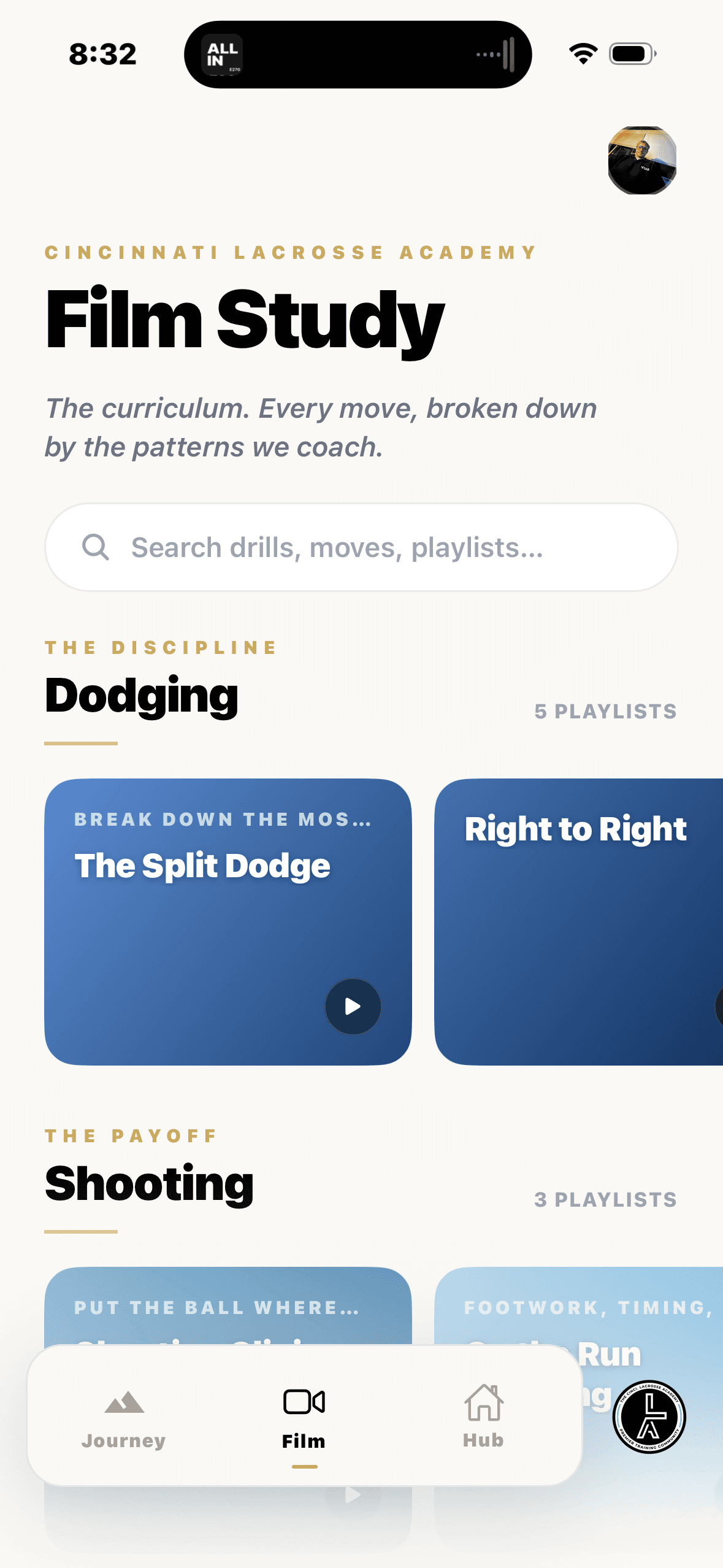 Clips — Every drill, principle, and demo — on demand.
